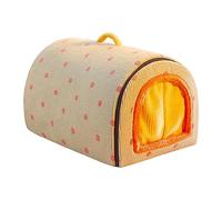 Dog House Bed, Thickened Enclosed Cave, Washable Hideaway Kitten Cover Winter Indoor Haven Foldable Stray Protection Pets Tent Shelter for Small Puppies
