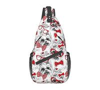 Dog I Love My Yorkie Sling Bag, Chest Bag Daypack, Crossbody Sling Mochila para Viajes, Deportes, Correr, Senderismo