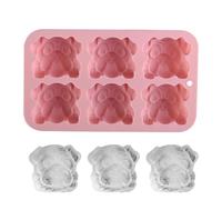 Dog Ice Mold, 3d Cute Silicone Mold, Cube Maker Tray, Authentic Freezer Tray with Funny Dog Shape for Cola Juice Cocktail Beverage Jelly Chocolate Snacks Use 7.40x4.41in