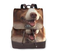 Dog in the sun Mochila de viaje para mujer, mochila casual, mochila de cuero estampada para mujer para el trabajo