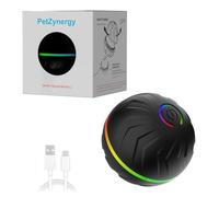 Dog Interactive Ball - 2.62in Rotating Toy, Rechargeable 300mAh Smart Pet Toy, Waterproof IP54 Durable TPE Build | Automatic Dog For Indoor Play Training Entertainment Puppy Exercise Activity