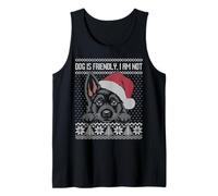 Dog is Friendly I Am Not, Black German Shepherd Feo suéter Camiseta sin Mangas