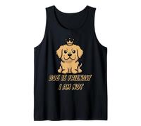 Dog is Friendly i Am Not Dog Mom Dog Lover Animal Lover Camiseta sin Mangas