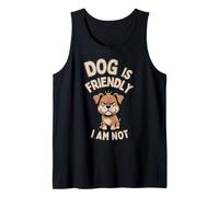 Dog is Friendly i Am Not Dog Mom Dog Lover Animal Lover Camiseta sin Mangas