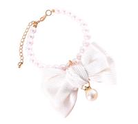 Dog Jewelry | Pet Necklace | Elegant Dog Collar with Pearls | Dog Necklace | Cute Pet Necklace with Bow | Adjustable & Comfortable Fit for All-Day Wear Without Discomfort in Dogs of Various Sizes