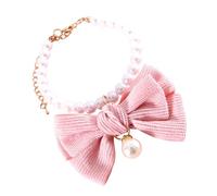Dog Jewelry | Pet Necklace | Elegant Dog Collar with Pearls | Dog Necklace | Cute Pet Necklace with Bow | Adjustable & Comfortable Fit for All-Day Wear Without Discomfort in Dogs of Various Sizes