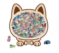 Dog Jigsaw Puzzle, Wooden Educational Puzzle Set, Morandi Color Art Decor Toy, 115 Piece Brain Teaser Game, Premium Family Activity Gift, 9.33x8.58in, for Kids Boys Christmas Family