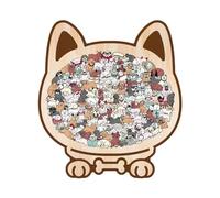 Dog Jigsaw Puzzle, Wooden Educational Puzzle Set, Morandi Color Art Decor Toy, 115 Piece Brain Teaser Game, Premium Family Activity Gift, 9.33x8.58in, for Kids Boys Christmas Family