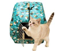 Dog Kennel Cover - Pet Carrier Protector for Travel | Windproof Oxford Cloth with Warm Layer, Outdoor Camping Accessory, Home RV Shelter, Small Medium Large Breed Kitten Comfort