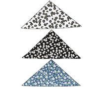 Dog Kerchief Handkerchiefs Daisy Pattern | Washable Cotton Dog Headband for Small & Medium Dogs | Cute Pet Bandana for Spring/Summer Walks | 3 Pack Machine Washable (S)