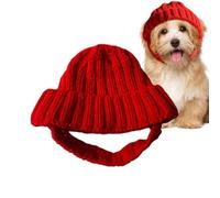 Dog Knit Hat - Windproof Stretchy Pet Beanie, Winter Knitted Hat, Headwear Feature, Comfortable Soft Fit for Cold Weather, Holiday, Thanksgiving, Travel, Walking, Family, Party