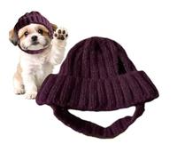 Dog Knit Hat - Windproof Stretchy Pet Beanie, Winter Knitted Hat, Headwear Feature, Comfortable Soft Fit for Cold Weather, Holiday, Thanksgiving, Travel, Walking, Family, Party