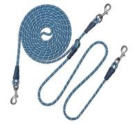 Dog Lead 6 Meters - Reflective Pet Walking Rope, Long Tracking Line Heavy Duty, Recall Training Safety Leash, Outdoor Yard Garden Playing Cord, Camping Exploring Traction Belt, Single Puppy | para dos