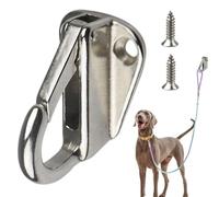Dog Lead Wall Mount - Stainless Steel Heavy Duty Pet Tie Out Lead Holder