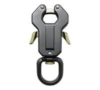 Dog Leash Clasp, Zinc Alloy Locking Clip, 3,19 x 1,38 x 0,31 pulgadas, Chain Locking Buckle, Quick-Release Mechanism, Rust-Resistant Finish, Ideal para entrenamiento diario, Hiking, Camping, Gray