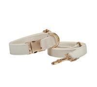 Dog Leash, Collar De Terciopelo Moderno For Perro con Hebilla De Metal: Accesorio De Moda For Mascotas De Lujo Y Elegante.,Hands Free(Off-White,2.0(35-50CM))