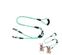 Dog Leash Double, Rotating Dog Lead Rope, Strong Strap Connector, Training and Safety Gear for Walking, Running, Hiking, Backyard, Outdoor, Adventure, Pets, 59.06 Inches
