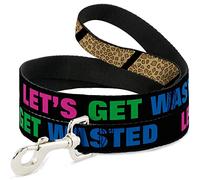 Dog Leash Leopard Brown Black Slash 6 Feet Long 0.5 Inch Wide
