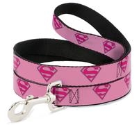 Dog Leash Superman Shield Pink (Importación USA)