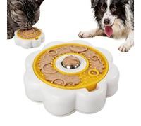 Dog Lick Bowl Ball, Slow Feeding Pet Treat Dish, Textured Silicone Alimentador con Groove Pattern, antideslizante Base Bowl, Calming Enrichment Tray Suction Style Indoor Pet Feeding Home Use