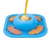 Dog Lick Bowl, Interactive Slow Feeder & Licking Mat with Rolling Ball