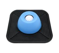 Dog Lick Bowl - Non-Slip Lick Liquid Feeder | Slow Feeder Dog Bowls With Rolling Ball | Home Bone Broth Yogurt Wet Food Pet Toy Small Medium Large Dogs | Thermoplastic Rubber 24.8x24.8x6.5cm Black Blu