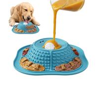 Dog Lick Bowl Non-Slip Liquid Feeder with Mat, Slow Rolling Ball Training
