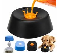 Dog Lick Bowl Roller Ball, Dog Licking Ball Bowl for Liquid Treats, Slow Feed Dogs Enrichment Bowls, Spill Resistant Lick and Roll Bowls for Dogs with Anti Slip Base (Black)