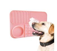 Dog Lick Pad With Suction Cups, Interactive Dog Puzzle Bowl And Slow Feeder Mat, Non-Slip Licking Mat For Dogs, Feeding Toy To Promote Slower Eating, Mental Stimulation, And Stress Relief For Pets