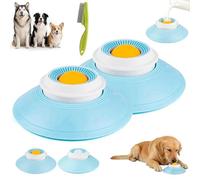 Dog Lick Sphere, Dog Licks Roll Ball, Dogs Liquid Lick Bowl, Dogs Lick Sphere Slow Feeder, for Pet Calming & Anxieties Relief, for Small Medium and Large (Yellow*2)