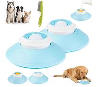 Dog Lick Sphere, Dog Licks Roll Ball, Dogs Liquid Lick Bowl, Dogs Lick Sphere Slow Feeder, for Pet Calming & Anxieties Relief, for Small Medium and Large (White*2)