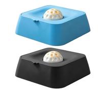 Dog Licking Bowl - 18x18x6cm Square Slow Feeder Pet Liquid Licking Dish with Interactive Hidden Ball, Puppy Lick mats Bowl, 3/4 Cup Treat Dispenser For Dogs All Breeds Indoor