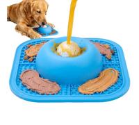 Dog Licking Bowl, Interactive Slow Feeder, 9.76x9.76x2.56 pulgadas Portable Dish with Rolling Ball, Pet Container, Stylish Cat Feeder with Modern Design, Wet Food Yogurt Tool for Large and Small