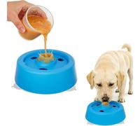 Dog Licking Bowl - Rolling Ball Slow Alimentador con Suction Cup Base | No Slip Pet Lick Toy for Small Medium Large Dogs | Non Spill Treat Bowl for Yogurt Puree and Liquid Snacks | Interactive Feeding