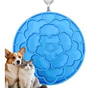 Dog Licking Mat - Double-Sided Silicone Food Dish, Cat Slow Feeder Mat with Suction Cups, For Pets Cats Puppies Boredom Crate Training Feeding Eating, 20 X 19 X 3 Cm