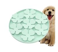 Dog Licking Mat - Peanut Butter Slow Feeder Bowl, Puzzle Feeder With Suction Cup, Raised Flower Design For Water Yogurt Wet Or Dry Food, Boredom Relief Grooming Pet Training In Shower, Interactive Dog