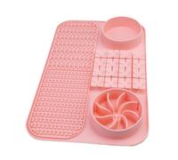 Dog Licking Mat with Suction Cups, Dog Puzzle Bowl Slow Feeder, Pet Bowl Slow Feeder Mat, Interactive Dog Toys Feeding Mat, Licking Mat for Dogs, Slow Feeder Bowl for Dogs