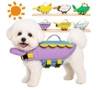 Dog Life Jacket with headrest, Dog Life Vest for Small Dogs，D：S