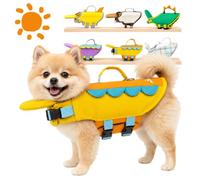 Dog Life Jacket with headrest, Dog Life Vest for Small Dogs，E：M