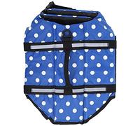 Dog Life Jacket with High Buoyancy | Adjustable Reflective Protective Vest for Swimming/Boating/Water Sports | Secure Handle & D - Ring for Easy Rescue (XS)