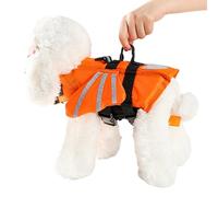 Dog Life Vest, Adjustable Dog Float Coat, Reflective Floating Safety Jacket, Secure Fit Design, 10.24x5.91x5.91 Inches, Ideal for Beach Pool Outdoor Boating Swimming Rescue