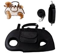 Dog Lift Harness Backpack Carrier, Breathable Multi-Function Pet Carrier Backpack, Adjustable Shoulder Sling for Small to Medium Dogs & Cats, with Safety Lock (Black,Large)