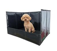 Dog Litter Box - PVC 57x38.6x30.5cm, 84x58x40.6cm | High Walls Portable Folding Waterproof Dog Pee Pad Holder | Indoor Outdoor Home Apartment Balcony Porch Patio Cleaning