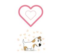 Dog Love Heart Notebook: Cute Dog, Love Heart Notebook, Journal | 6x9 Inches, 75 Lined Pages | For Adults, Teens, Kids.... Great for Notes, Thoughts, Ideas, Lists and More