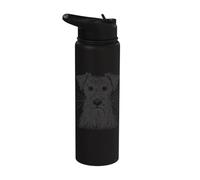 Dog Lover Abstract Scribble Art Cute Puppy Capybara Drawing Stainless Steel Insulated Water Bottle