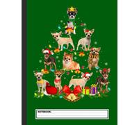 Dog Lover Gifts Chihuahua Tree Christmas Light Notebook: Chihuahua Notebook Journal - Blank Wide Ruled Paper - Funny Chihuahuas Accessories for Dog ... Chihuahua Dog Gifts for Women, Girls and Kids
