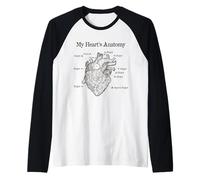 Dog Lover Heart Anatomy Shirt - Dog Owner, Medic, Veterinary Camiseta Manga Raglan