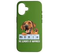 Dog Lover Mens Womens Kid Funny Rhodie Elements of Happiness Carcasa para iPhone 16