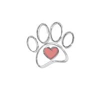 Dog Lover Paw Doodle: 120 ruled paper journal. 6" x 9" (15.24 x 22.86 cm) (Gifts For Dog Lovers)