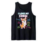 Dog Lovers Cute Funny Corgi I Love My Corgi Camiseta sin Mangas